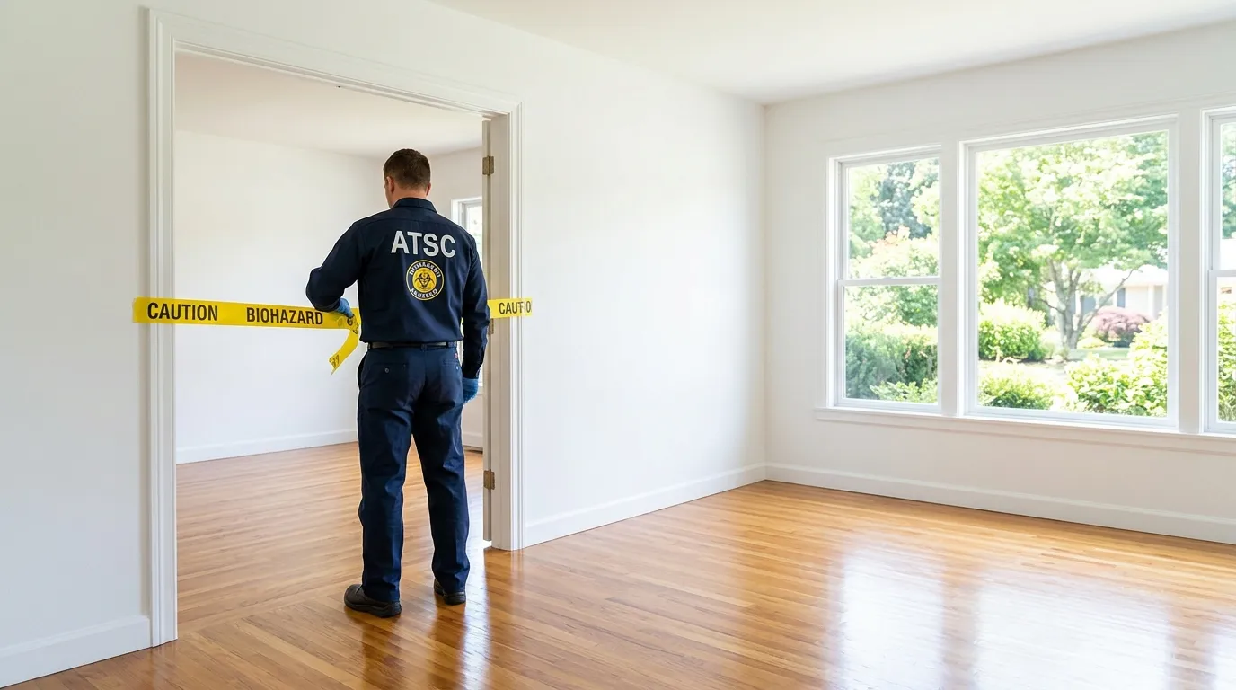 Certified biohazard cleanup crew performing Crime Scene Cleanup in Barrington